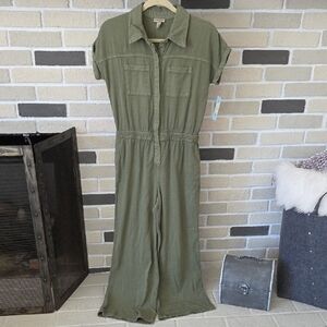 Cat & Jack Utility Jumpsuit NWT Olive Green